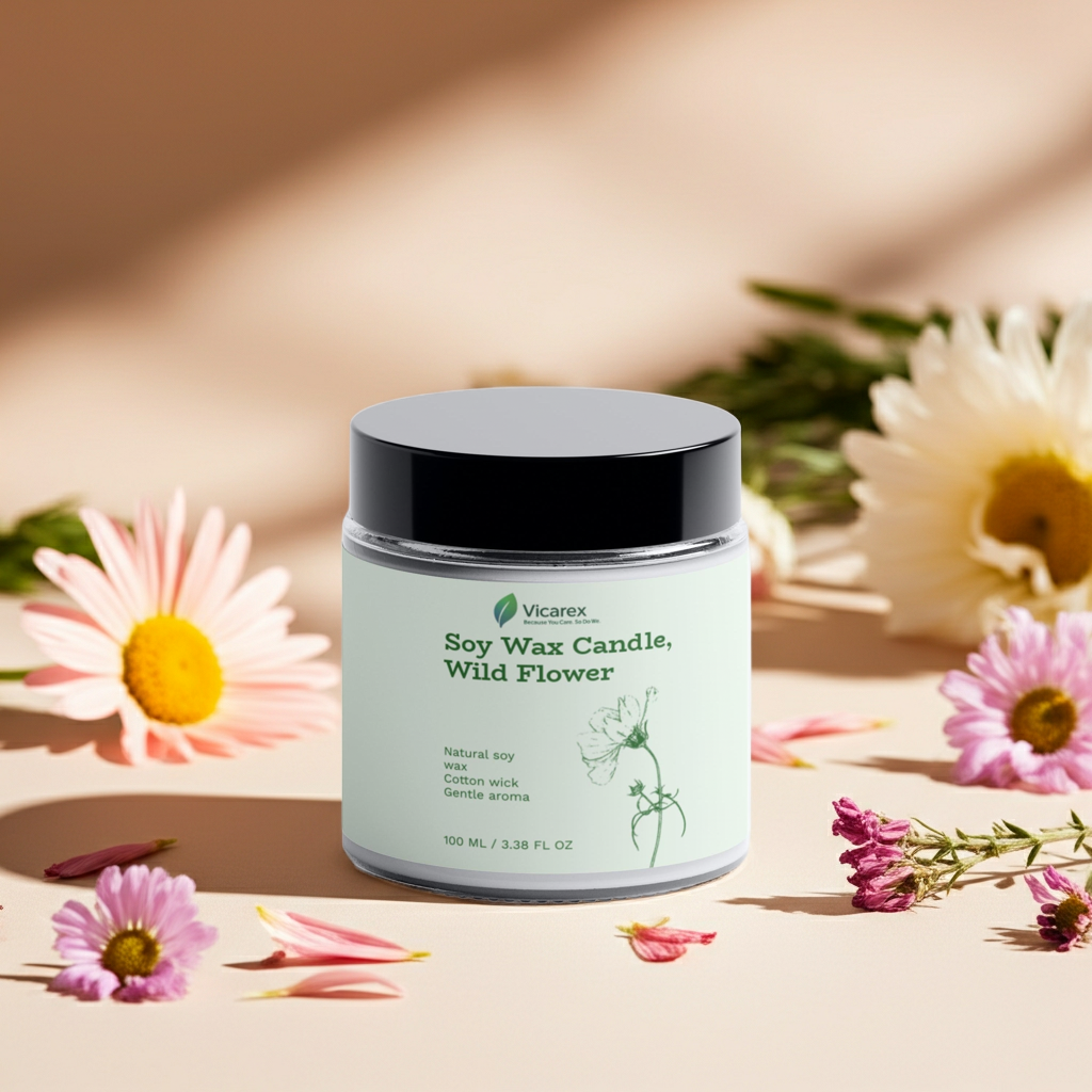 A Meadow in a Jar: Falling in Love with the Vicarex Soy Wax Candle – Wild Flower Vicarex