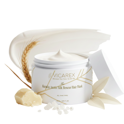 Vicarex Keratin Arctic Silk Rescue Hair Mask — Deep Repair & Strength Treatment Vicarex