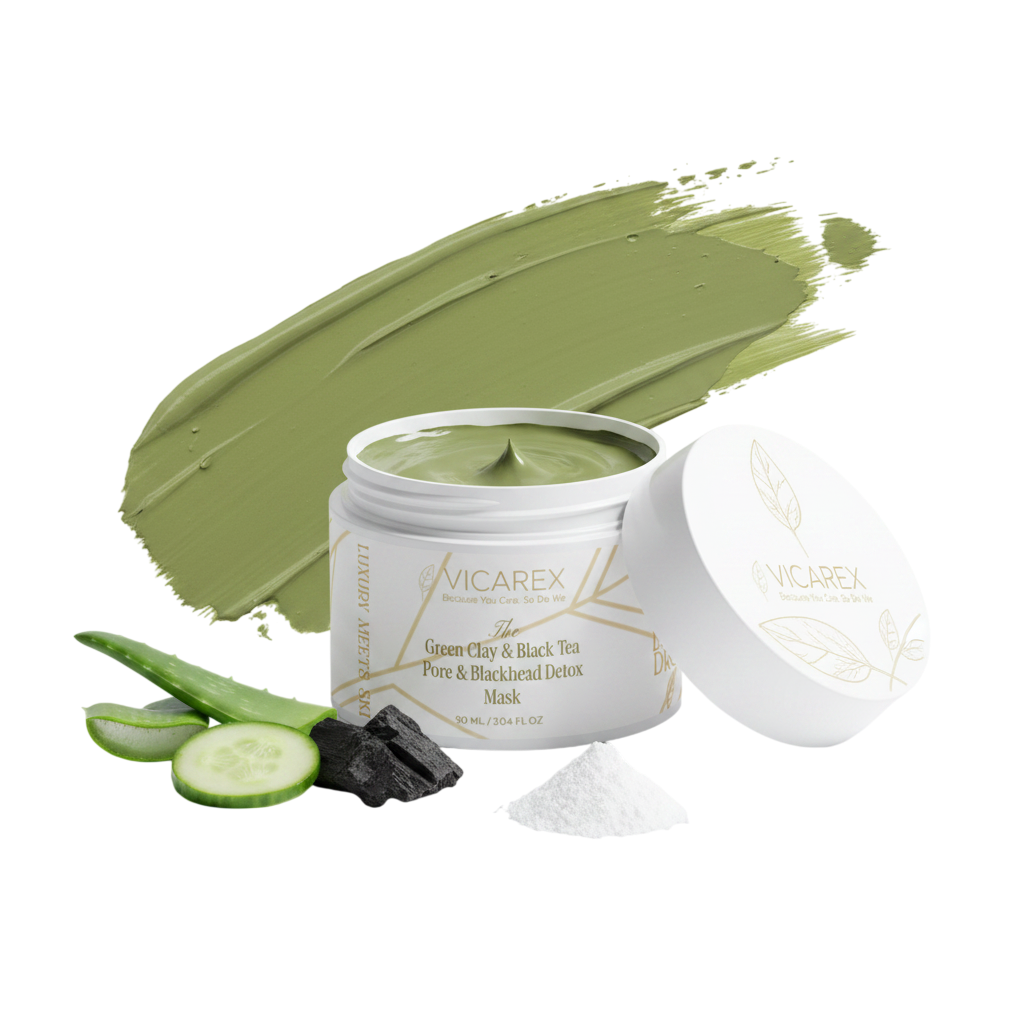 Vicarex Green Clay & Black Tea Pore & Blackhead Detox Mask Vicarex