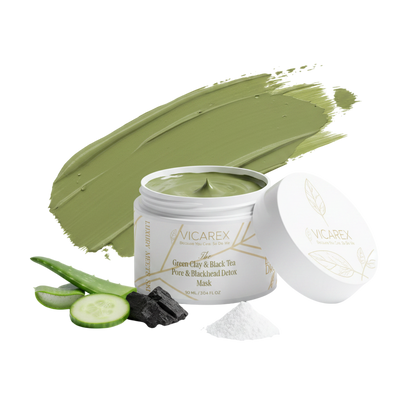 Vicarex Green Clay & Black Tea Pore & Blackhead Detox Mask Vicarex