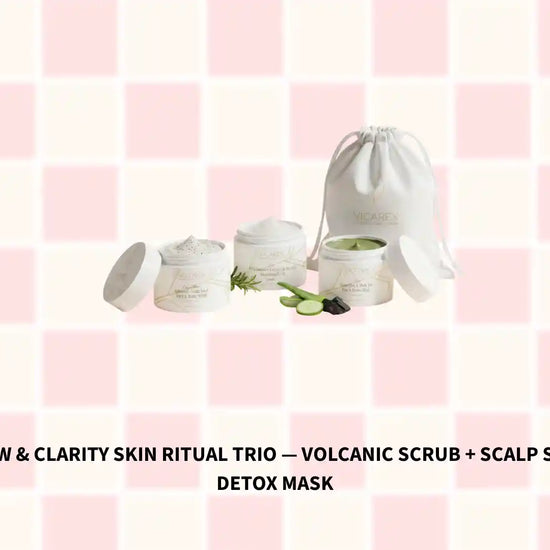 Vicarex Glow &amp; Clarity Skin Ritual Trio &mdash; Volcanic Scrub + Scalp Scrub + Pore Detox Mask by@Outfy