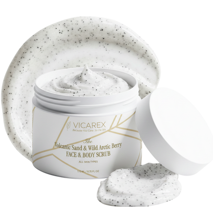 The Lava Glow Volcanic Sand & Wild Arctic Berry Face & Body Scrub Vicarex